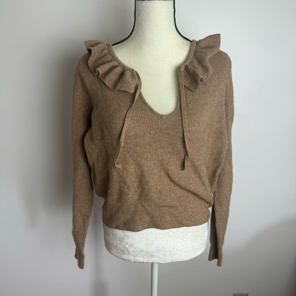 MADEWELL Tie Neck Ruffle Sweater - Picture 2 of 5